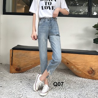 [ QUẦN JEAN BAGGY Nữ N07 ] rách nhẹ tưa gấu