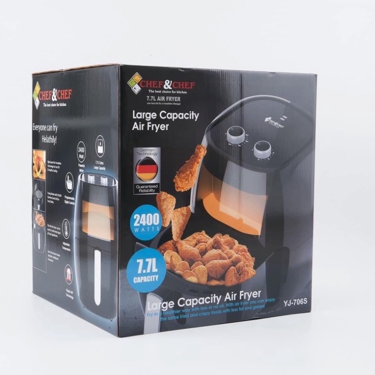 NỒI CHIÊN KHÔNG DẦU CHEF&amp;CHEF YJ-702 DUNG TÍCH ĐẠI 6,5L/7,5 Lít-GIÁ TÔT