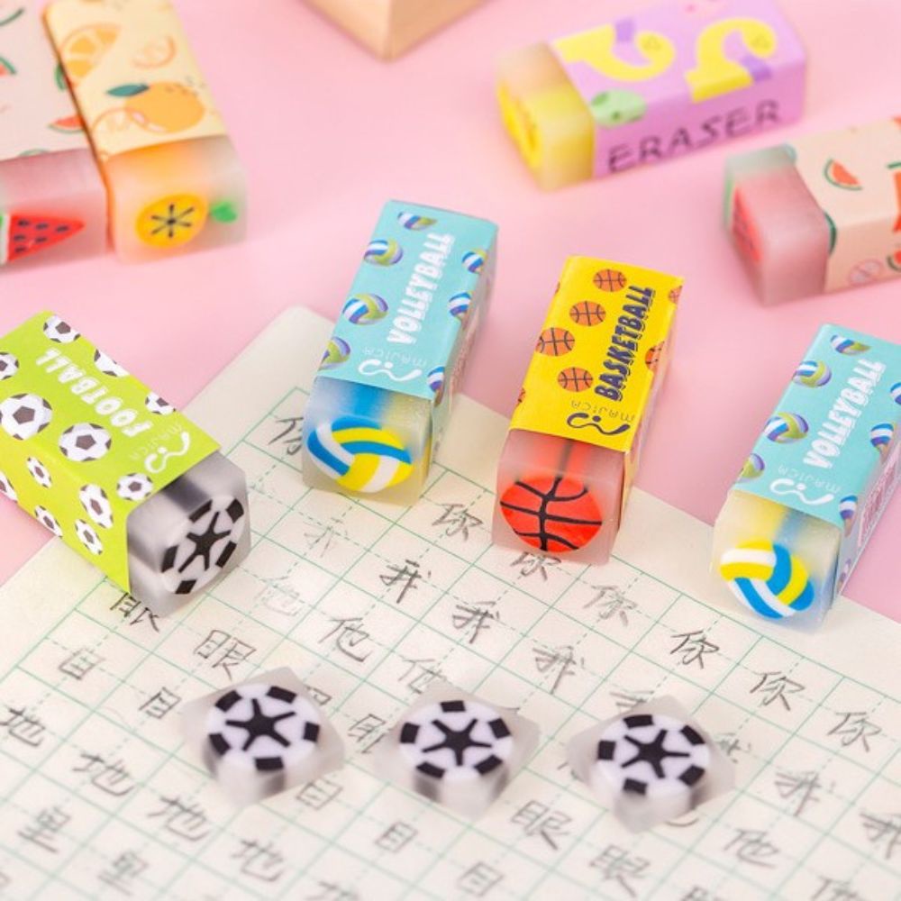 Tẩy bút chì 2B thỏi lớn Pison siêu sạch, gôm tẩy chì có hương thơm ít cặn văn phòng phẩm - 1 cái