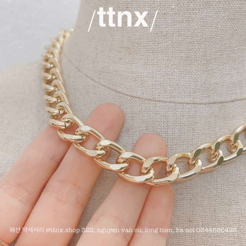 Vòng cổ bản to hàng cao cấp phong cách Hàn Quốc ⚡FREESHIP⚡