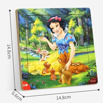 Tranh Xếp Hình Cho bé 16 ô bìa cứng - Bộ xếp hình trẻ em Puzzle kích thích sáng tạo 🍉Duashop🍉