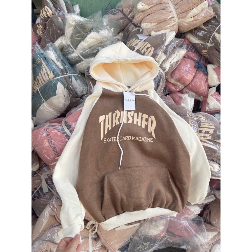 [ẢNH THẬT] Áo Hoodie Nam Nữ Dáng Rộng Cao Cấp Vintage Thra Unisex Dáng Rộng Mũ To 2 Lớp