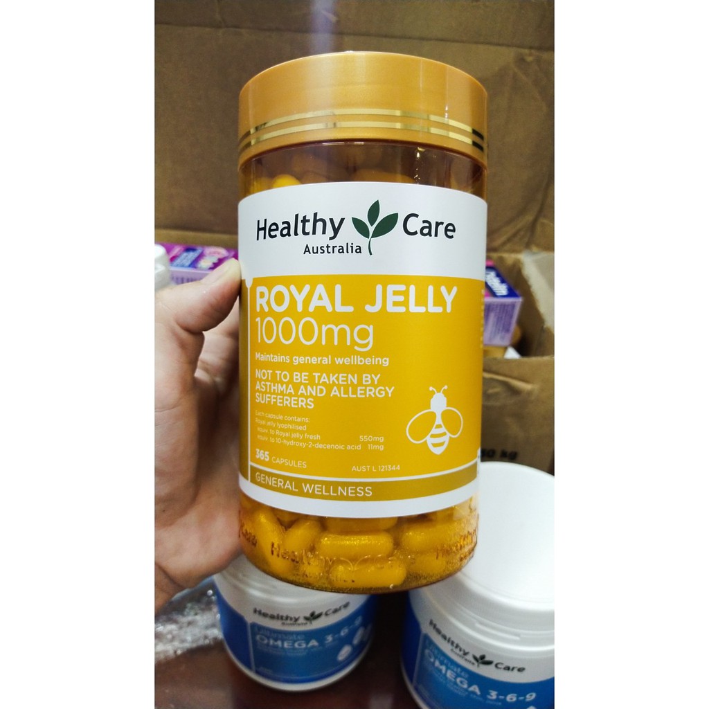 (Mẫu mới) Sữa Ong Chúa Healthy care Royal Jelly 1000mg 365 viên | Thế Giới Skin Care