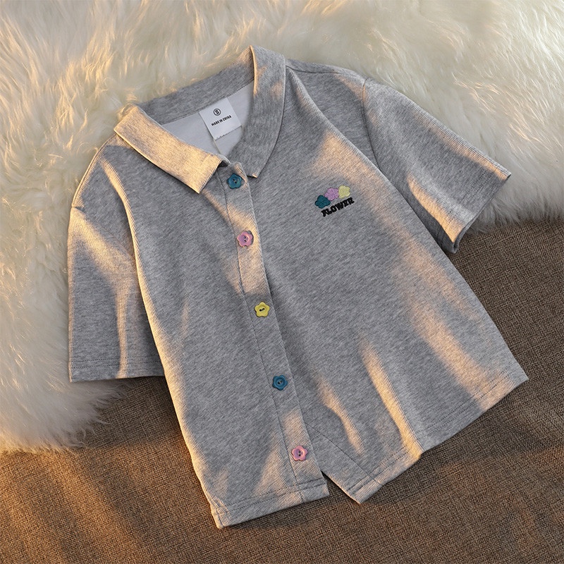 Áo kiểu SUXI ngắn tay dáng rộng đơn giản thời trang mùa hè dành cho nữ