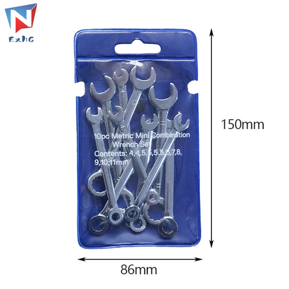 Set 10 Cờ Lê Mini 4-11mm 4-11mm Bằng Thép Chuyên Nghiệp