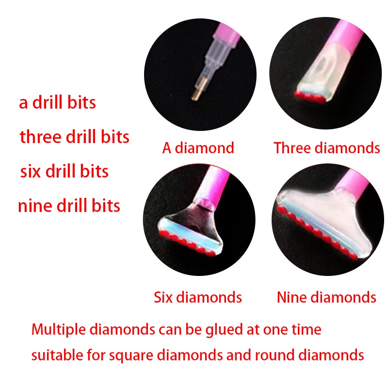 Bút đính đá có đèn cảm ứng thích hợp cho tranh đính đá DIY
