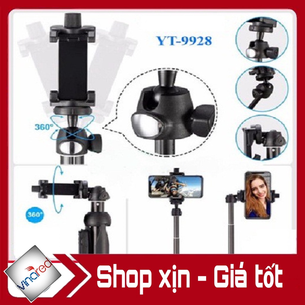 Gậy Tự Sướng Kiêm Tripod Đa Năng YT-9928 Có Remote Bluetooth -  Gậy Chụp Hình Kiêm Tripod Chắc Chắn