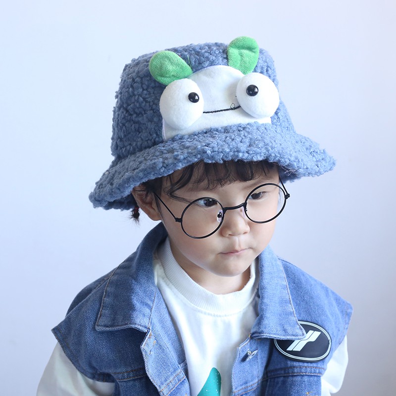 Mũ bucket hoạ tiết hoạt hình phong cách Hàn Quốc dành cho trẻ em
