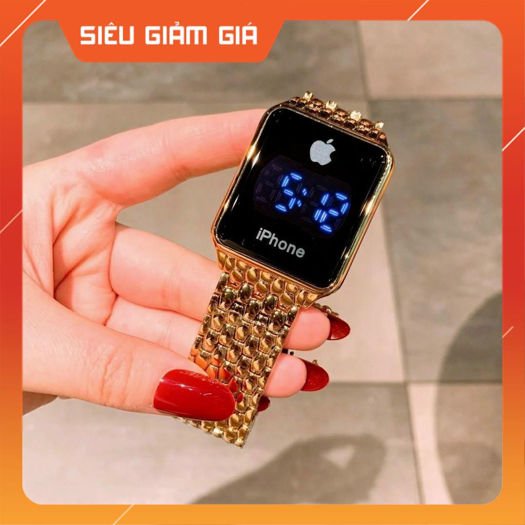 (Thẻ bảo hành 12 tháng) Đồng hồ Nam (nữ) Iphone mặt cảm ứng điện tử, dây thép không gỉ - Đồng hồ điện tử apple watch