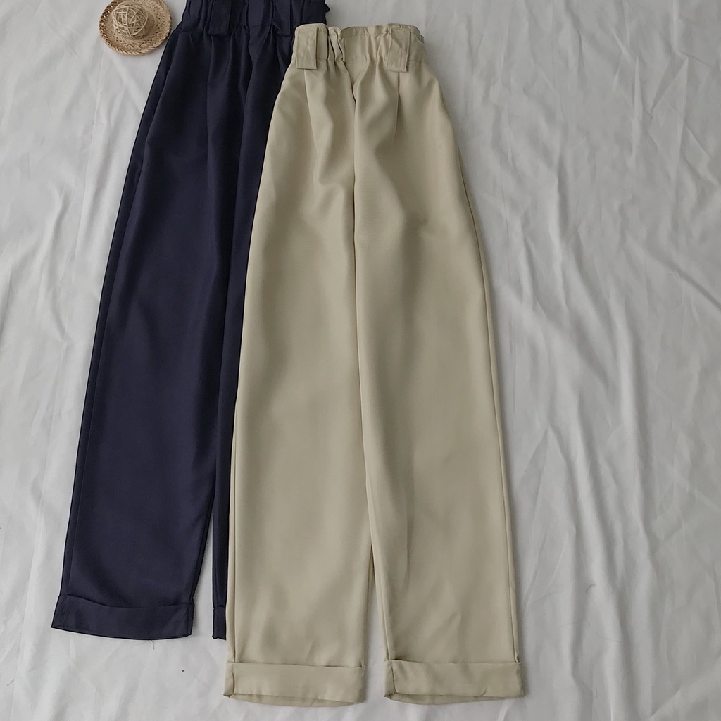 Quần Vải Nữ Ống Rộng BNAT JEM CLOSET Cạp Chun Co Giãn Form Tôn Dáng 2871