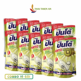 COMBO 10 túi nước rửa chén đậm đặc hương kiwi PINTO Thái Lan 450ml - túi