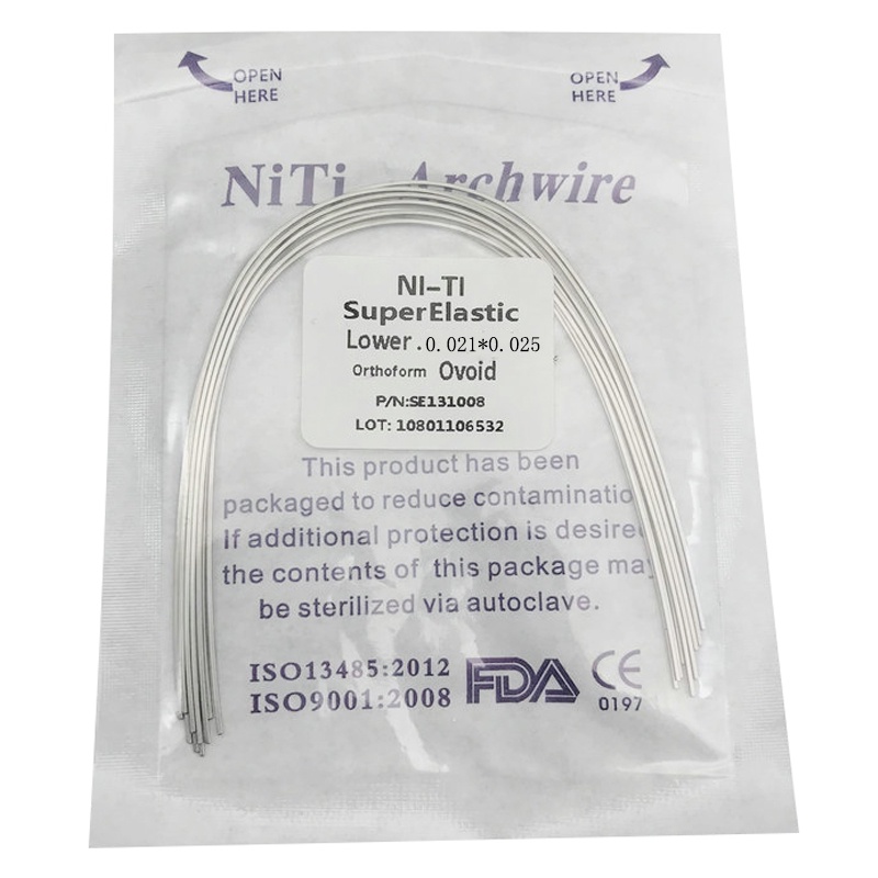 Cuộn Dây Thép Chỉnh Hình Răng Chỉnh Hình Đàn Hồi Bằng Niken Titan 16 * 22 / 17 * 25