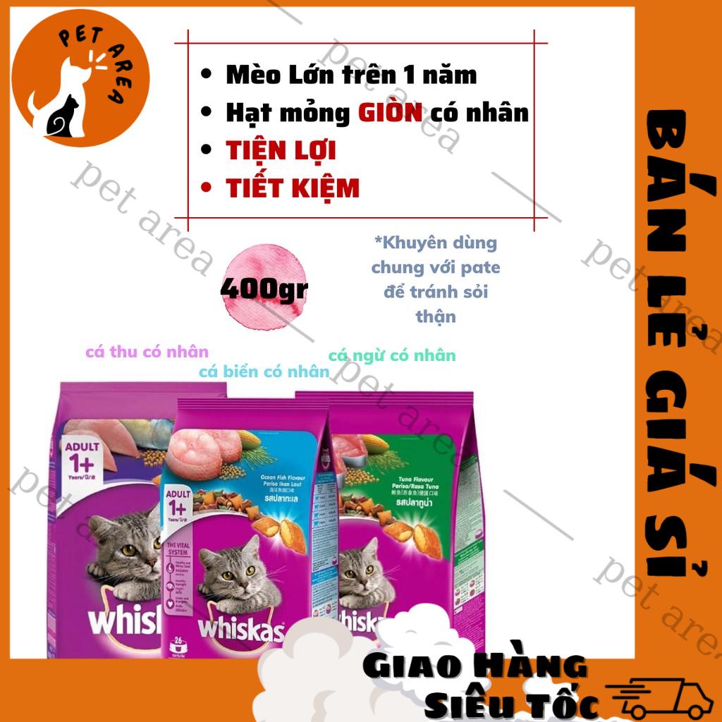 [Chính hãng][Hỏa tốc]Hạt Cho Mèo Lớn Whiskas Gói 400gr