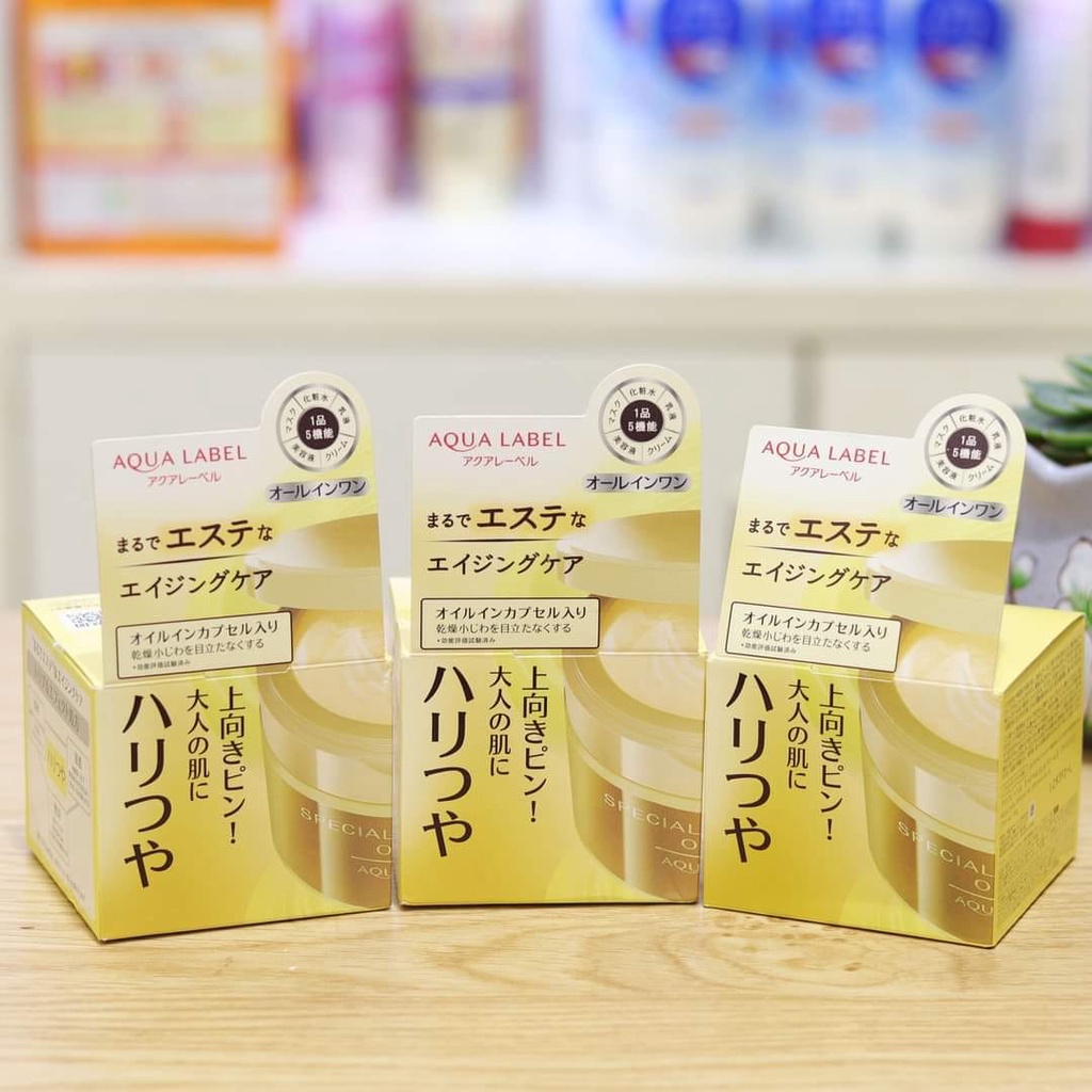 Kem Dưỡng Da Mặt Chống Lão Hoá AQUALABEL 5 in 1 SHISEIDO Nội Địa Nhật 90g - SAKUKO