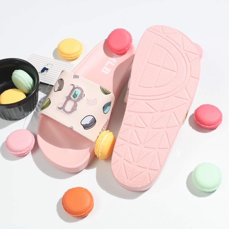 Dép MLB MACARON B Màu Hồng Quai Ngang Bền Đẹp