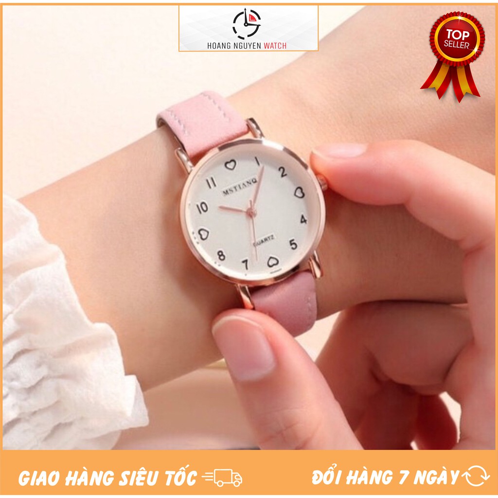 DH095 ĐỒNG HỒ NỮ DÂY DA MSTIANQ TRÁI TIM | BigBuy360 - bigbuy360.vn