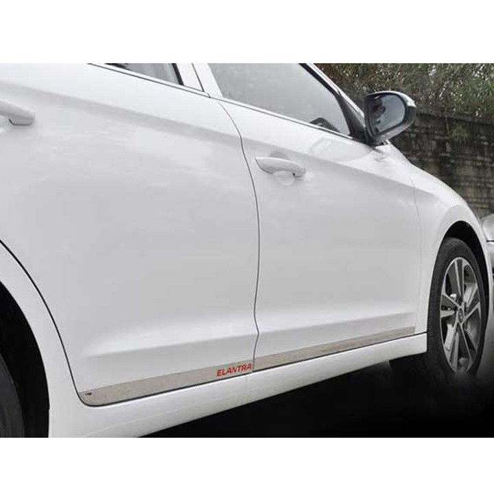 Bộ ốp sườn, nẹp sườn INOX Hyundai Elantra 2016-2022-hàng  cao cấp