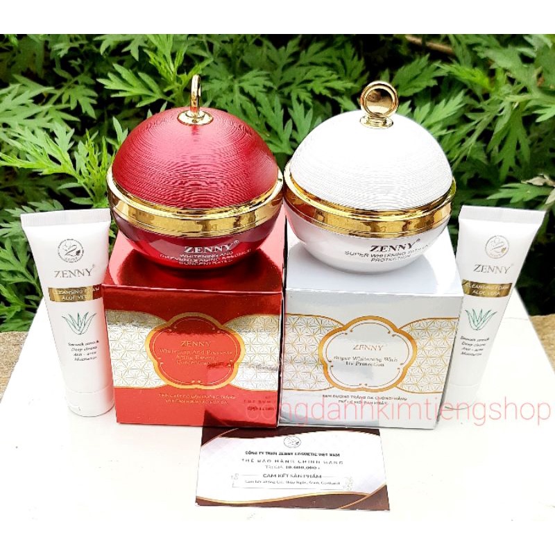 kem zenny mẫu   vip ( sỉ từ 3 bộ )(tặng serum,son,sữa rửa mặt) cam kết chính hãng.