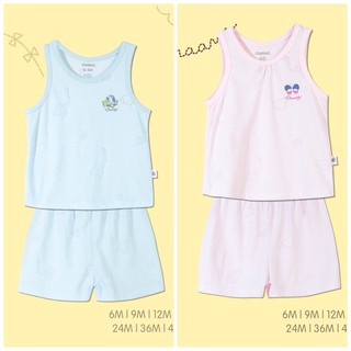 Bộ ba lỗ summer 2 màu xanh-tím cho bé trai và bé gái