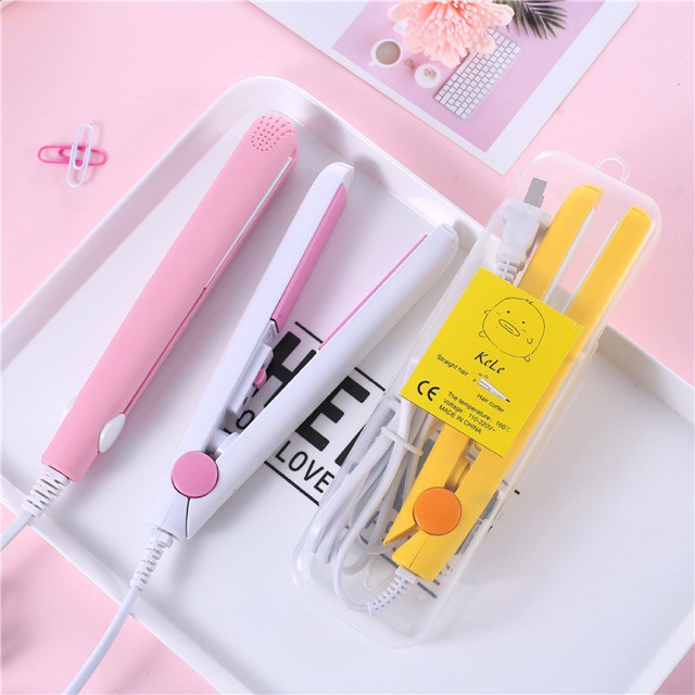 [FREESHIP] Máy Ép Duỗi Tóc Mini Cầm Tay Full Box Tiện Lợi Đi Du Lịch.