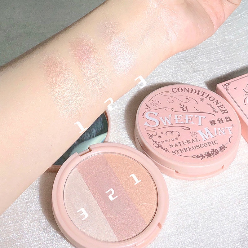 Bảng Phấn Má Hồng/Tạo Khối Màu Bạc Hà Ngọt Ngào