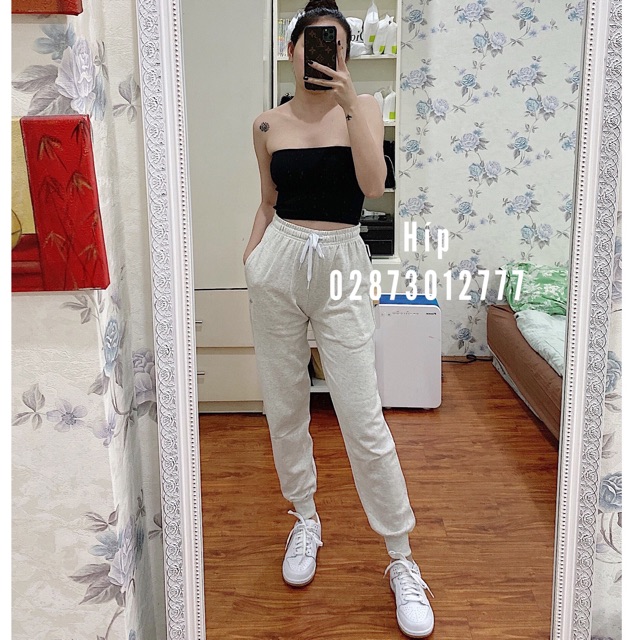 [XẢ KHO - GIÁ SỐC] Quần jogger nỉ da cá logo thêu siêu xinh (Híp shop) | BigBuy360 - bigbuy360.vn