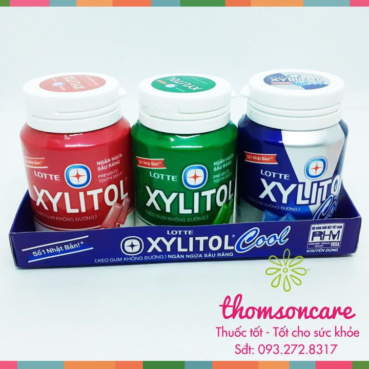 Kẹo Gum không đường Xylitol - Giúp ngừa sâu răng - Cho hơi thở thơm mát - Chính hãng.