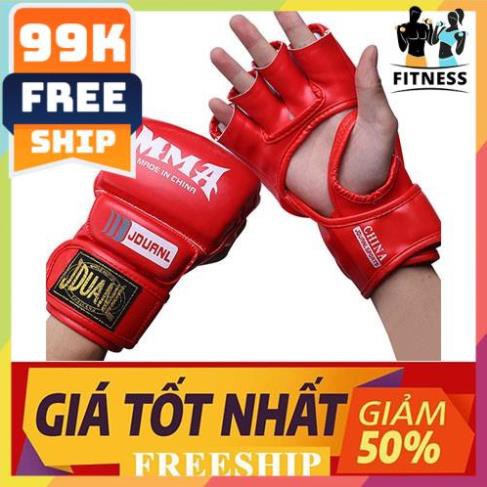 FREESHIP🎁 Găng tay MMA hở ngón 02 ⚡giá rẻ⚡ Găng tay đấm bốc hở ngón