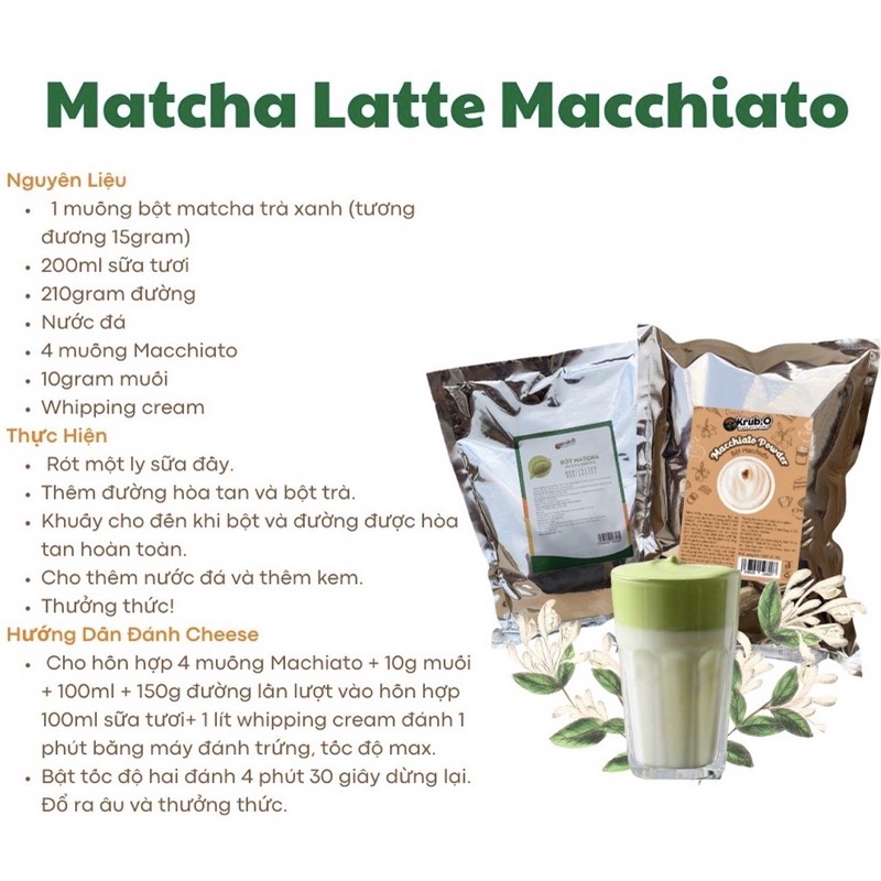 Bột milk foam machiato krub o 50g - ảnh sản phẩm 7