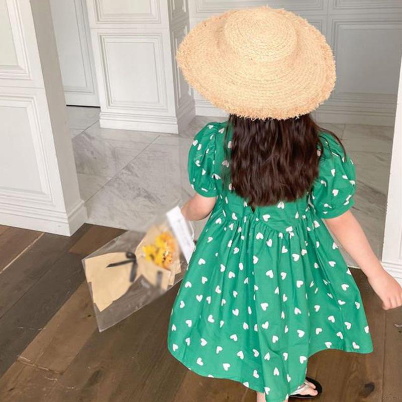 Đầm công chúa tay ngắn cổ tròn se7en phong cách hàn quốc cho bé gái