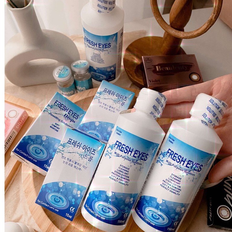 1 chai nước ngâm Lens Fresh Eyes 150ml