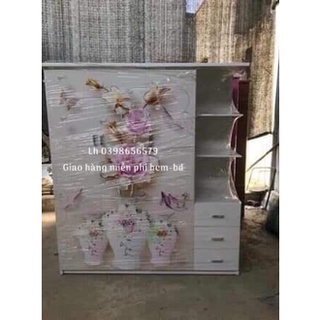 Tủ nhựa đài loan 3 cánh 1 kệ in 3d