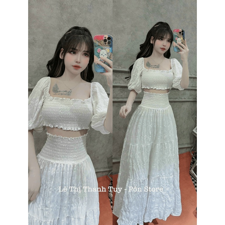 (Mẫu Mới) SET VÁY THUN XỐP SIÊU SEXY CHO CHỊ EM CHÁY PHỐ UP hhp