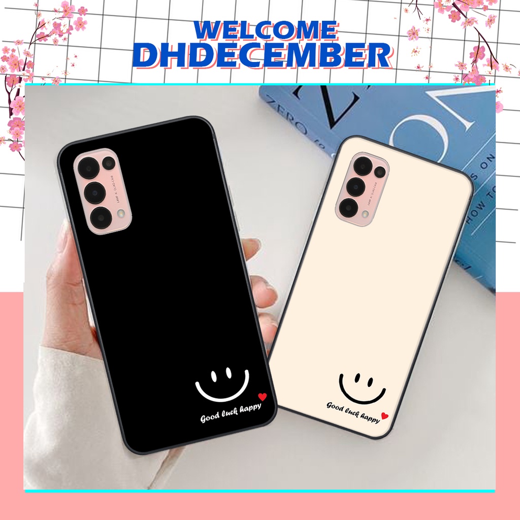 Ốp lưng Oppo RENO 5 in hình nice ,good luck happy ốp xinh viền dẻo đẹp chất