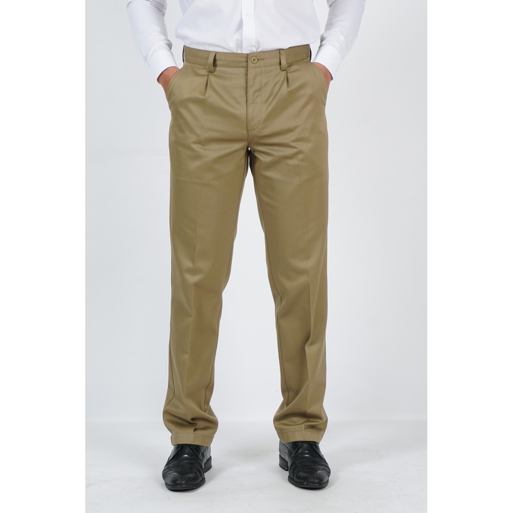 Quần kaki nam có ly Merriman mã THMKP023-SANSTONE chất liệu mềm mại chống nhăn