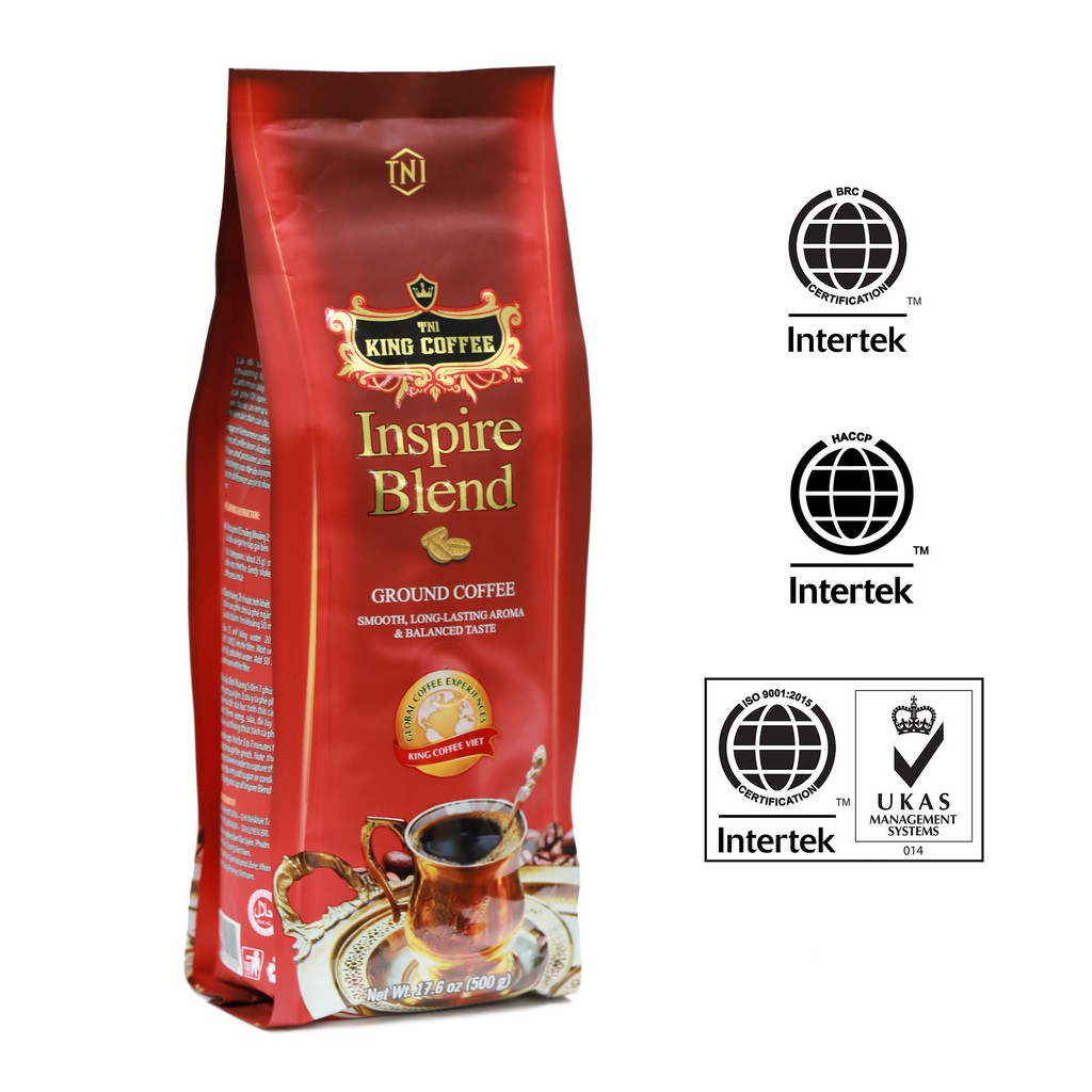 Cà Phê Rang Xay Inspire Blend KING COFFEE - Hộp 500g - phối trộn hoàn hảo 4 loại hạt café CULI Thượng Hạng | BigBuy360 - bigbuy360.vn