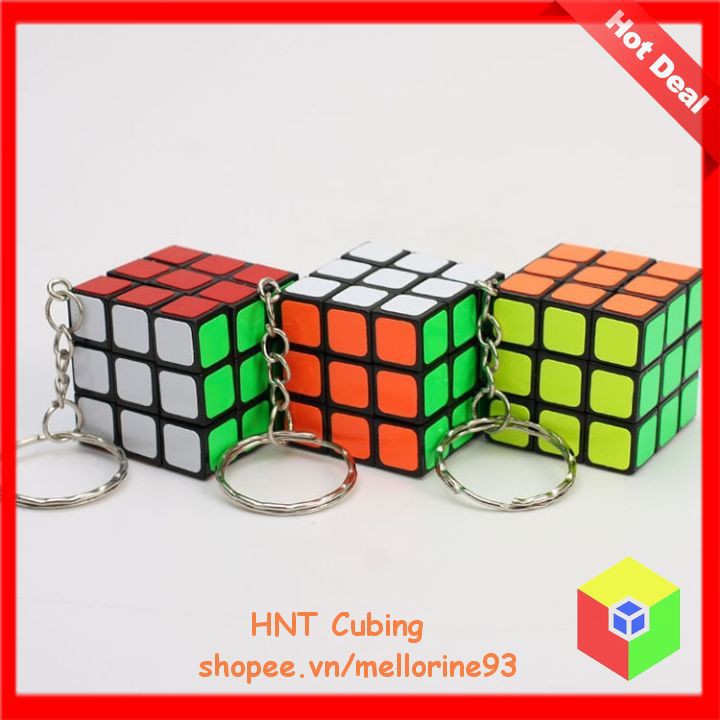 Rubik Mini 3.0 cm Khối Lập Phương 3 Tầng HNT Cubing