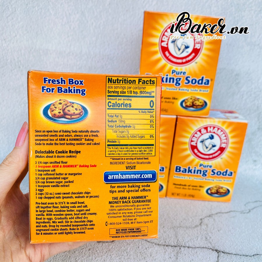 [454g] Bột baking soda đầu búa đa công dụng - NHẬP KHẨU MỸ