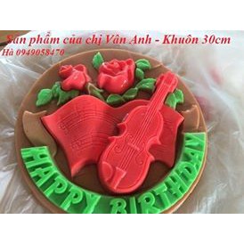 Khuôn nhựa thạch rau câu sinh nhật kích thước 30 cm