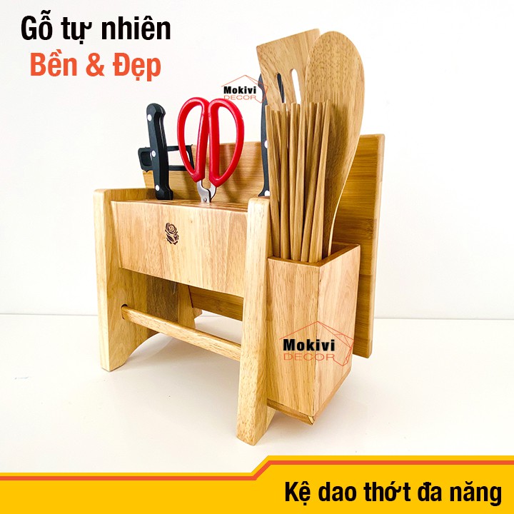 Kệ gỗ nhà bếp đa năng đựng dao thớt (To)