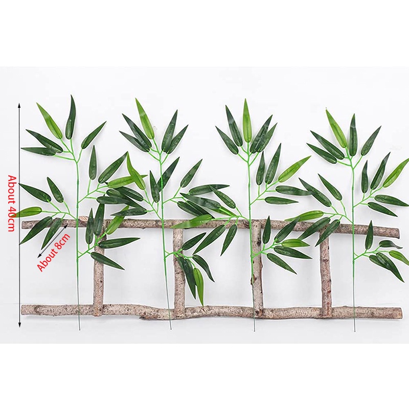 1 Lá Cây Tre Nhân Tạo Bằng Nhựa / Nhựa Dùng Trang Trí Nhà Cửa / Văn Phòng