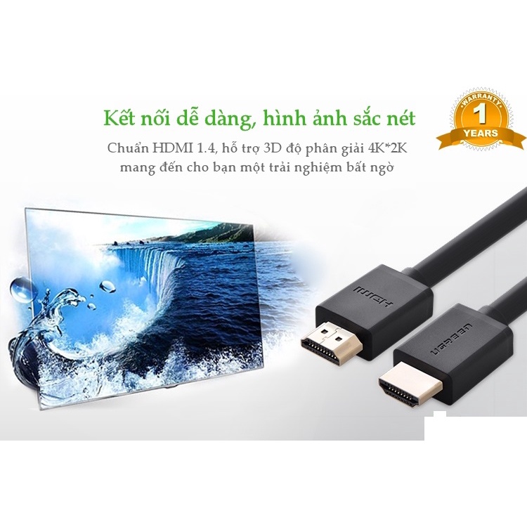 Cáp HDMI dài 25M cao cấp hỗ trợ Ethernet + 1080p@60hz HDMI chính hãng Ugreen 10113