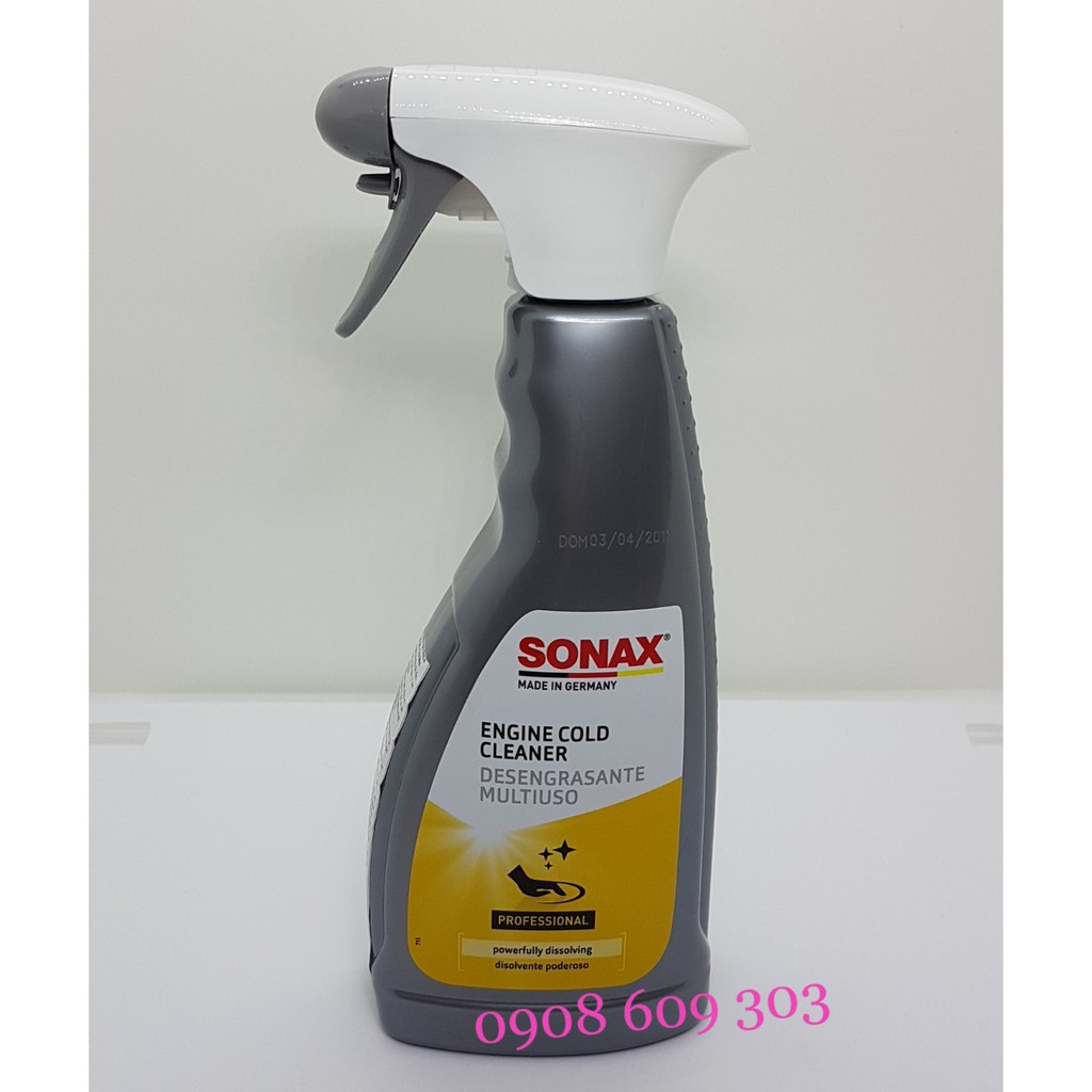 Chai Xịt Rửa Vệ Sinh Ngoài Động Cơ Xe Ô Tô SONAX ENGINE COLD CLEANER 500ml.