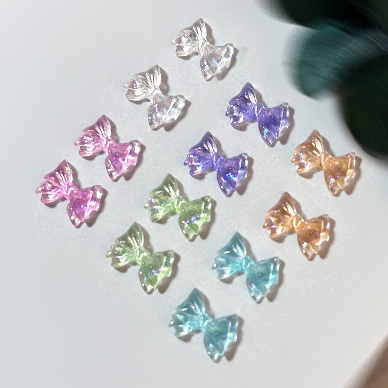 Mới Phụ Kiện Trang Trí Móng Tay Hình Bướm 3D Bằng Nhựa Resin Xuyên Thấu