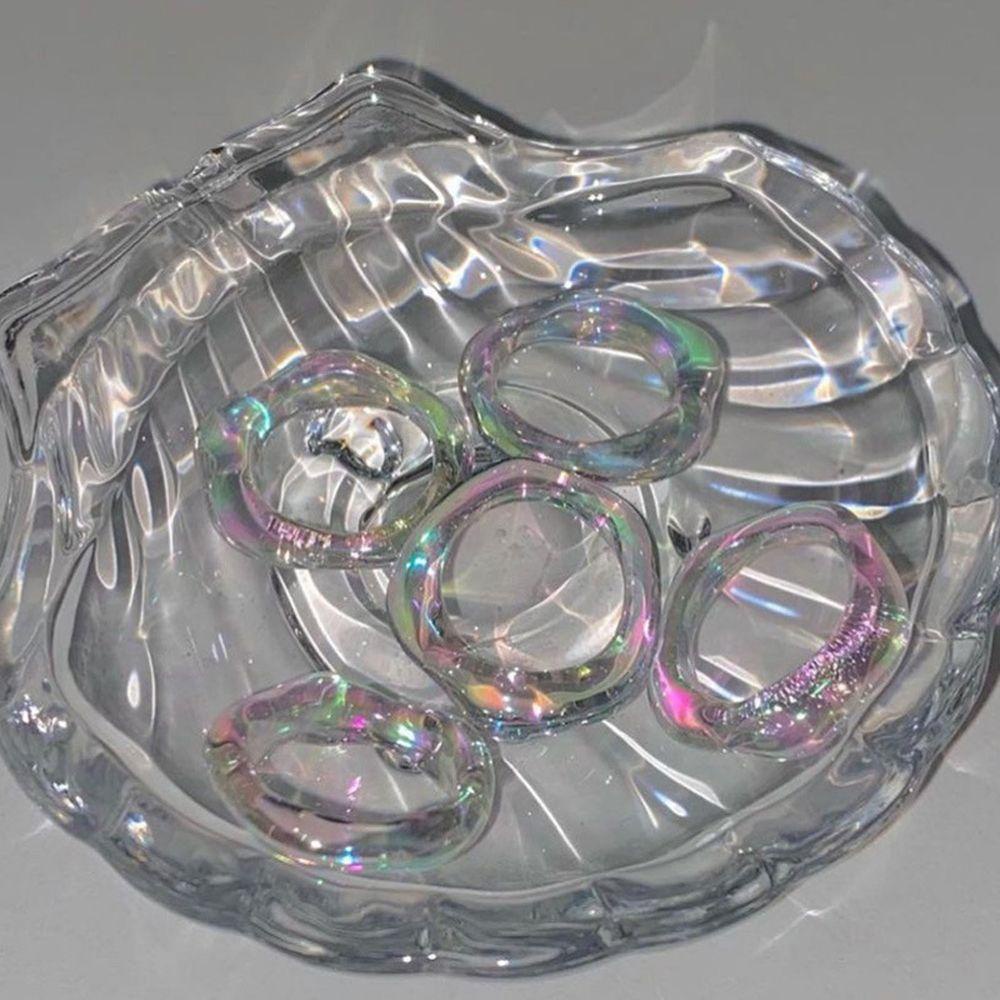 Nhẫn Màu Trong Suốt Độc Đáo Phong Cách Punk Cho Nữ