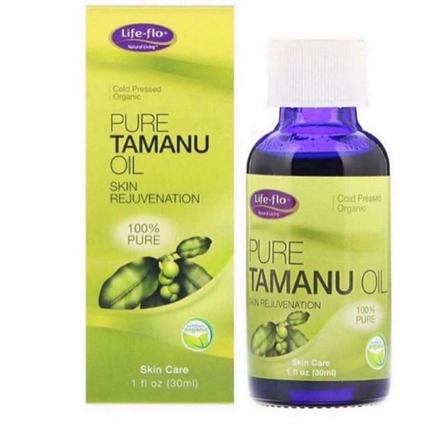 Dầu mù u Lifeflo Organic Tamanu Oil - Nhập từ Mỹ - Dầu dưỡng ẩm Life Flo da khô, sáng da