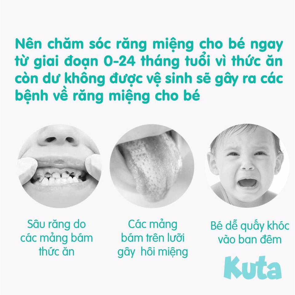 Gạc rơ lưỡi Kuta 30 chiếc/ hộp xuất Hàn