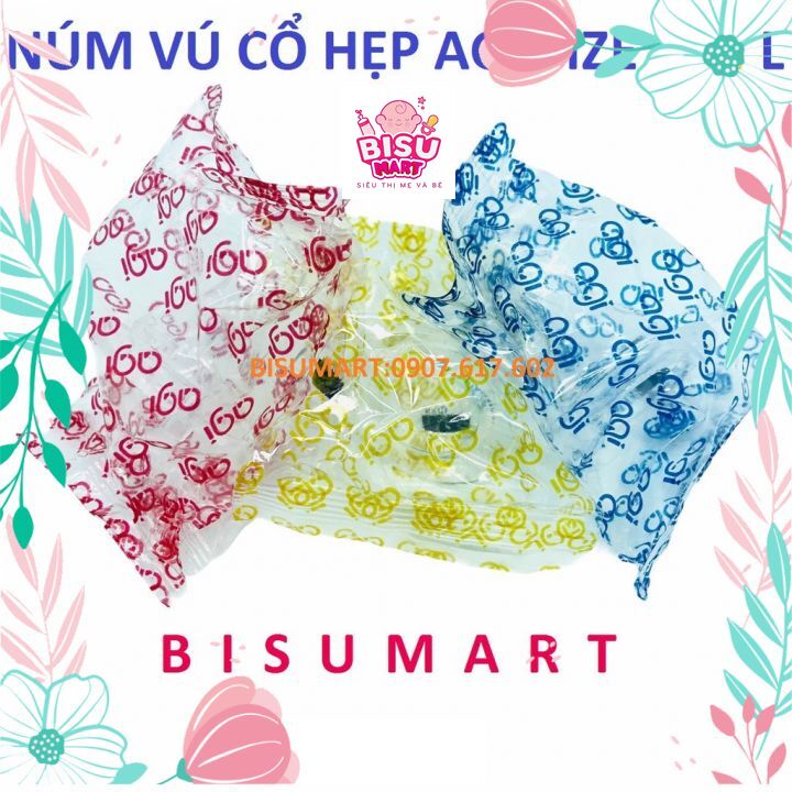 Núm vú AGI, Núm vù cổ hẹp silicon siêu mềm size S, M, L