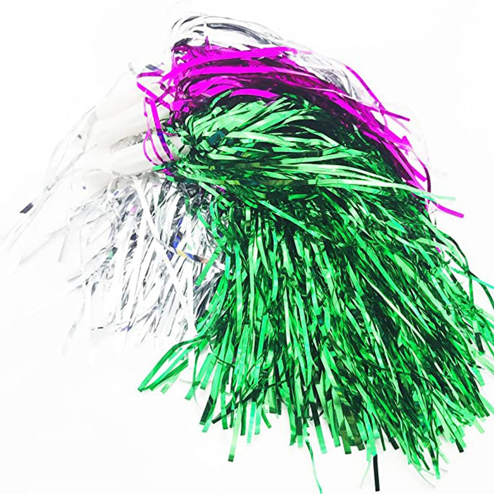 DARNELL Cheerleading Pom Poms Sport Supply Team Sports Plastic handle Metallic Streamer Dance Decorator Pompoms Cheer