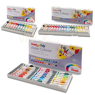 Bộ màu nước Pentel tuyp kẽm WFRS 12/18/24 màu